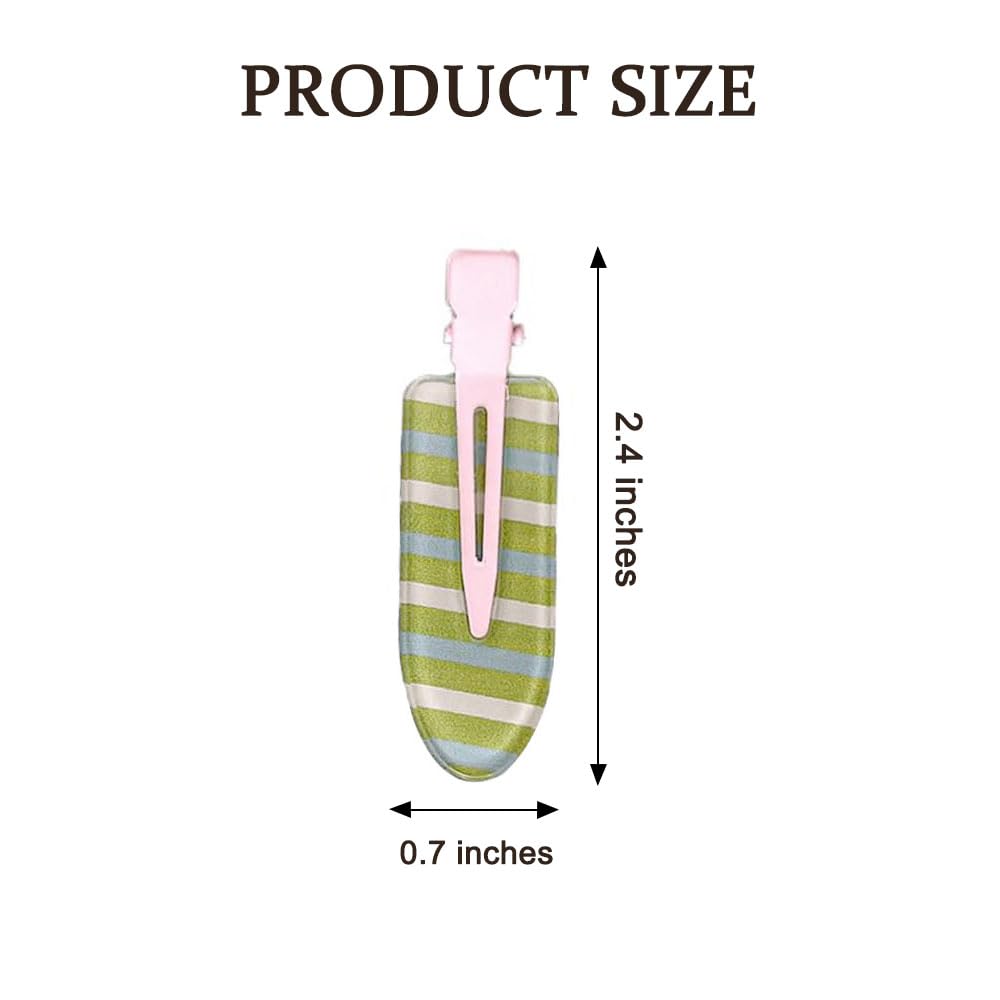 2 Pcs Cute fruit hair clip for Women Girls thick,thin hair.No Bend No Crease Hair Clips for styling sectioning hair barretters fine (Sea salt avocado)
