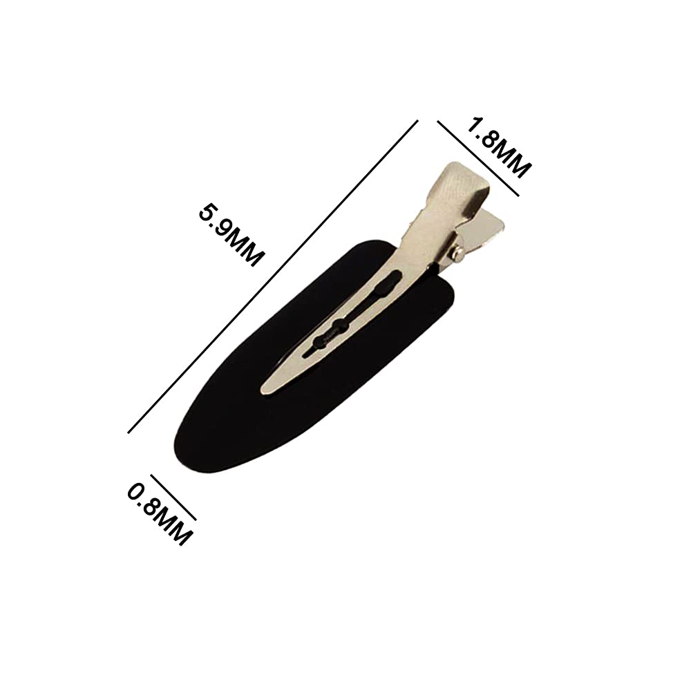 6 Pieces No Bend Hair Clips, No Crease Hair Clip for Hairstyling, Makeup Clips for Women and Girls (Black)