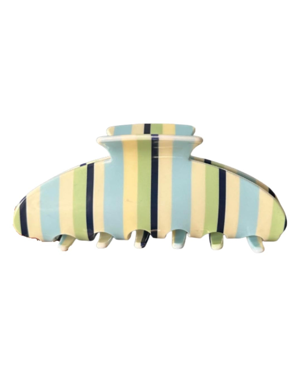 Almere Hair Claw Clip, Striped and Camo Pattern, Women's Hair Accessories for Thick or Thin Hair, 4 inch No-Slip (Pink Stripe)