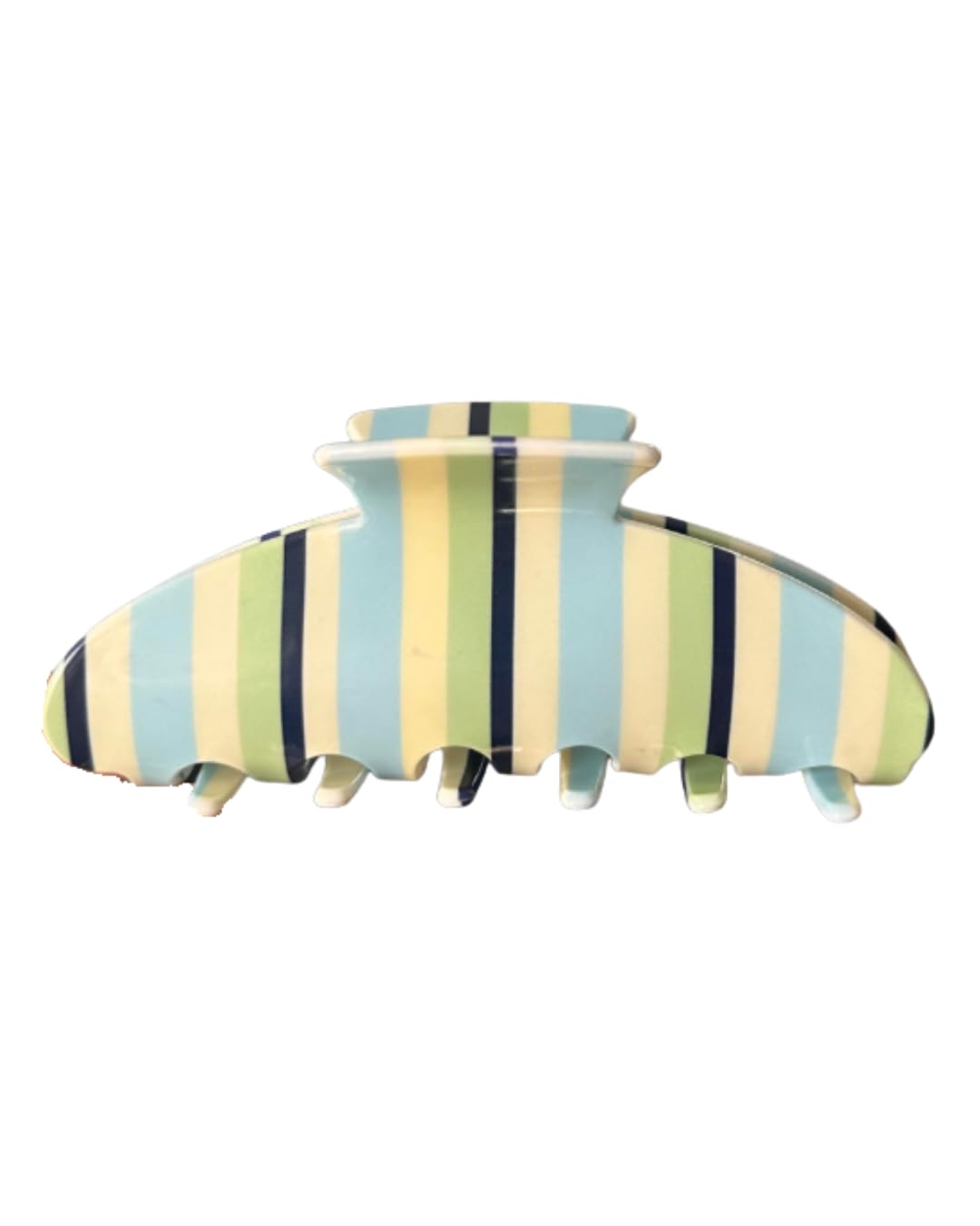 Almere Hair Claw Clip, Striped and Camo Pattern, Women's Hair Accessories for Thick or Thin Hair, 4 inch No-Slip (Pink Stripe)