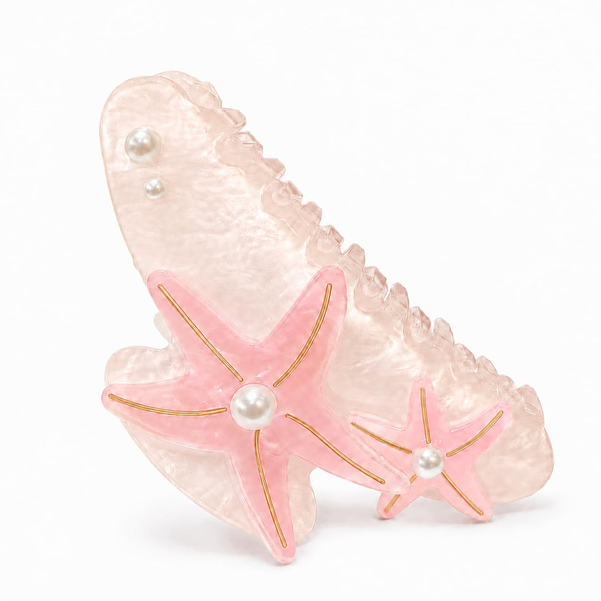 Acetate Hair Claw Clips for Women, Tortoise Shell or Polka Dot Large Hair Clips Strong Hold Hair Claws Gift Box Pack (Blue-1pcs)