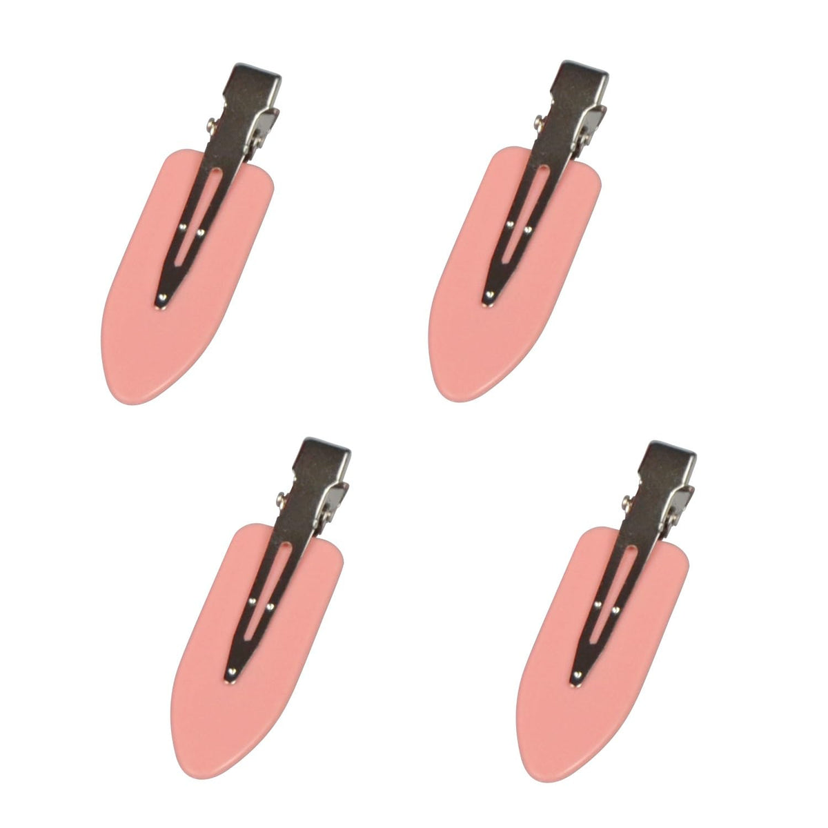 4 Pcs No Bend Creaseles Hair Clips, Flat Hair Clips for Women Hairstyle Bangs Finger Waves Makeup (White)