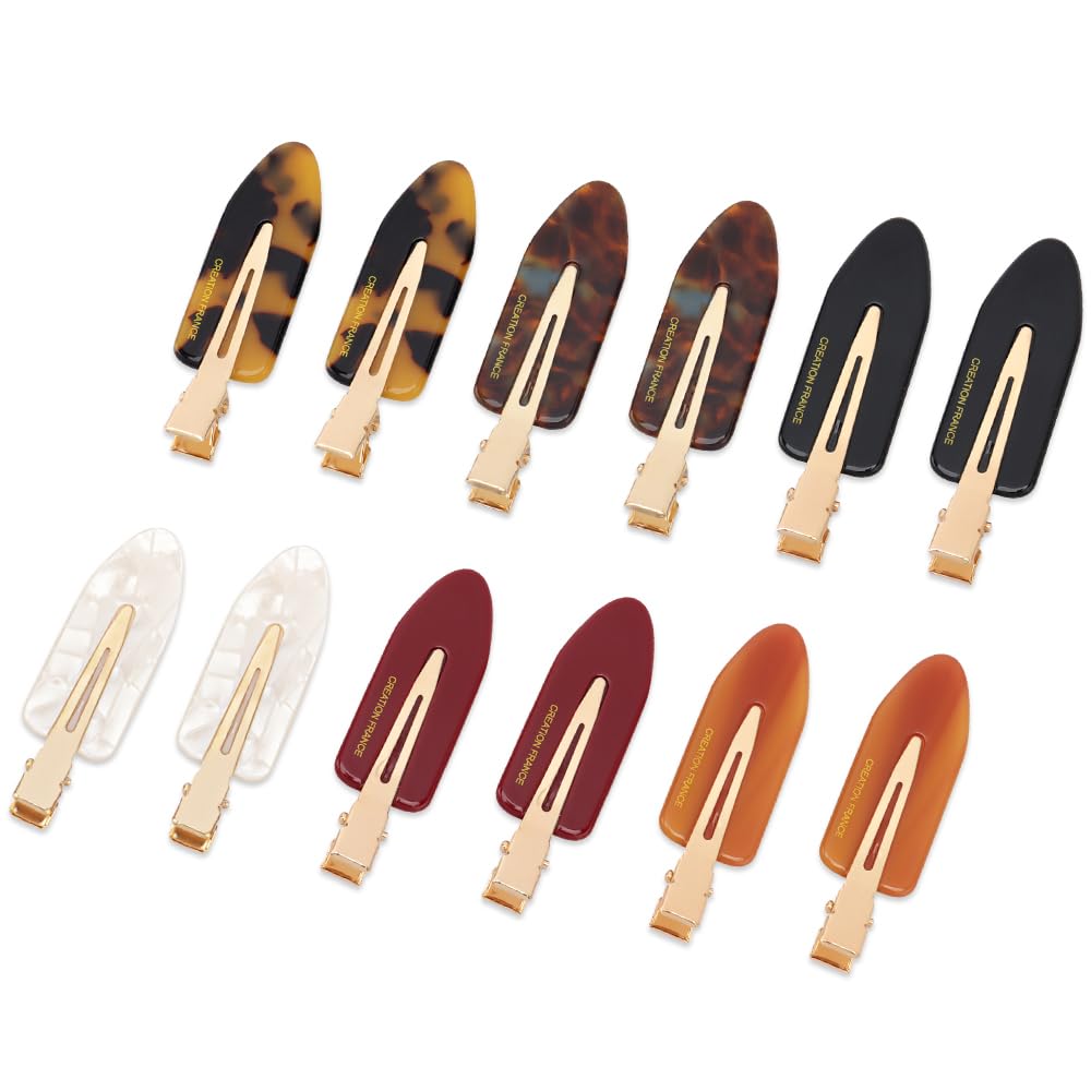 No Crease Creaseless No Bend, Bang Hair Clips For Styling Non Slip Flat Clips For Makeup Hair Accessories For Women Girls,12 PCS