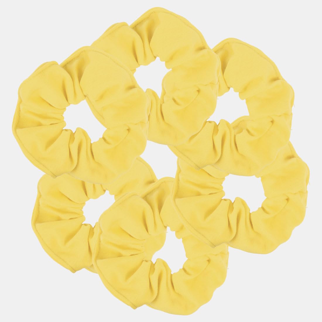 Motique Accessories Large Scrunchies for Women, Pack of 6, Black