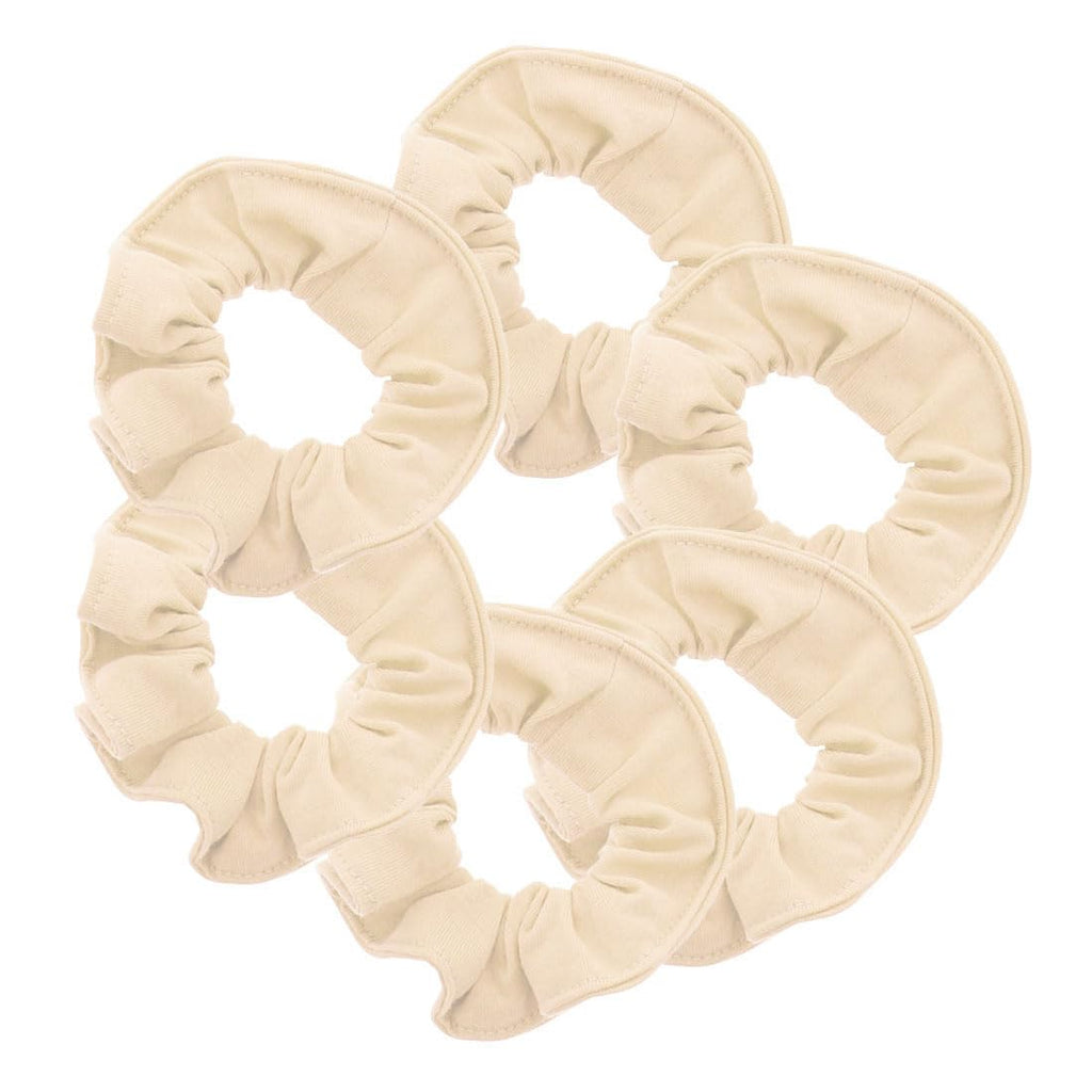Motique Accessories Large Scrunchies for Women, Pack of 6, Black