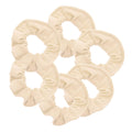 Motique Accessories Large Scrunchies for Women, Pack of 6, Black