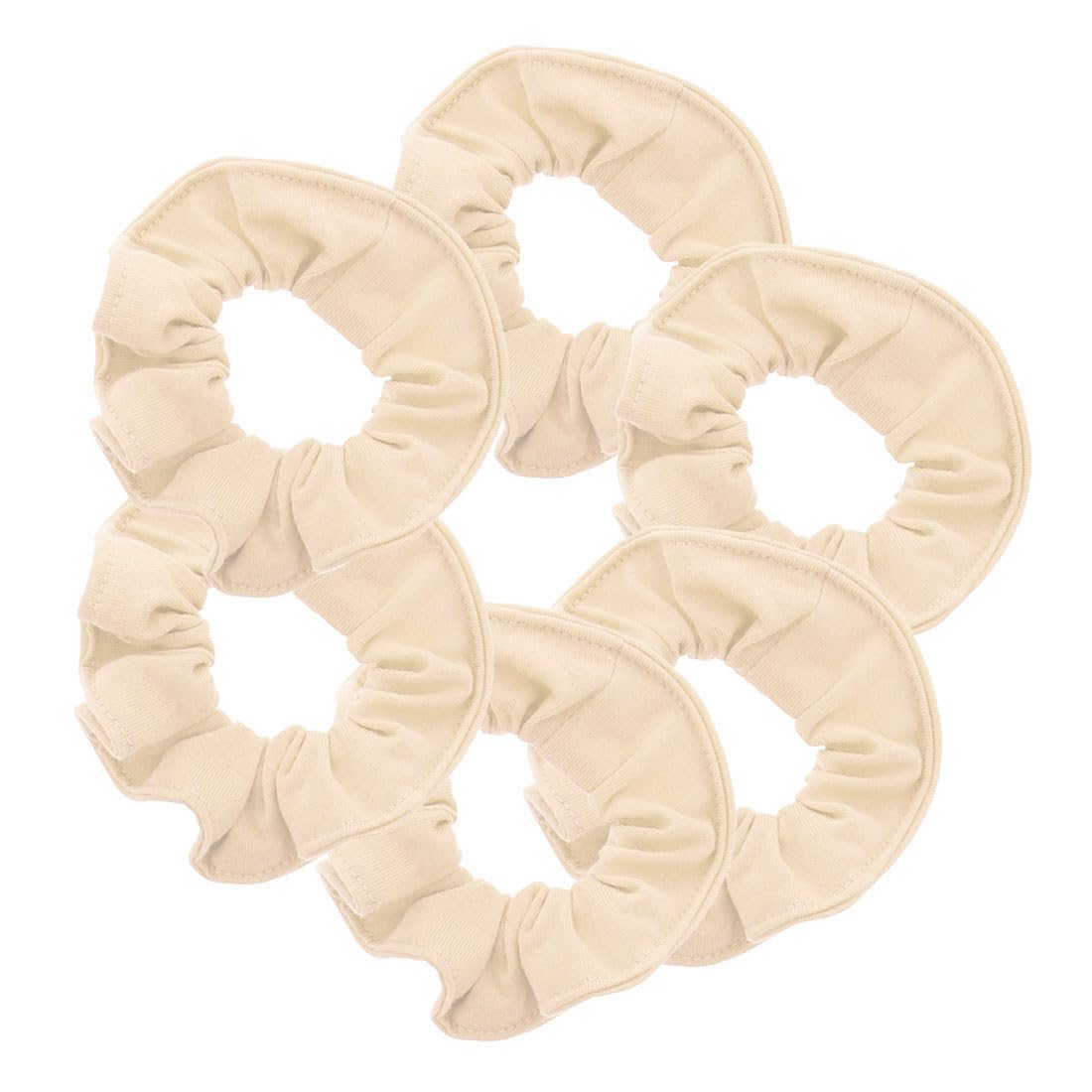 Motique Accessories Large Scrunchies for Women, Pack of 6, Black
