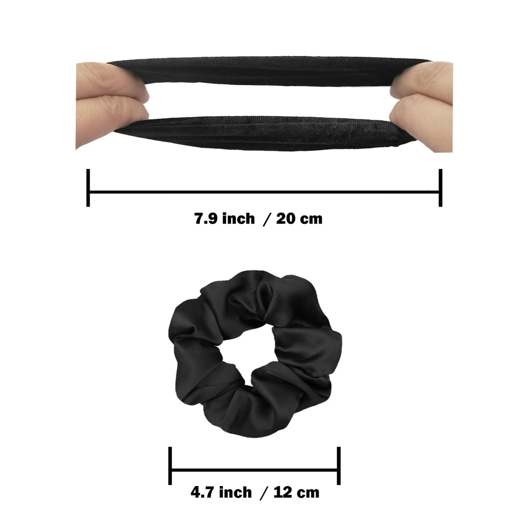 IVARYSS Satin Scrunchies for Women, Soft Than Silk for Hair, Fashion Ties and Bands for Thin | Thick Hair Styling, 16 Pack (Neutral Color)