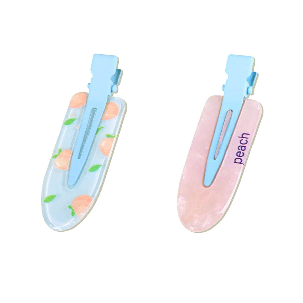 2 Pcs Cute fruit hair clip for Women Girls thick,thin hair.No Bend No Crease Hair Clips for styling sectioning hair barretters fine (Sea salt avocado)