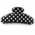 Claw Clips for Thick Hair | Polka Dot All Styles | Secure Grip, White, 1 Pack