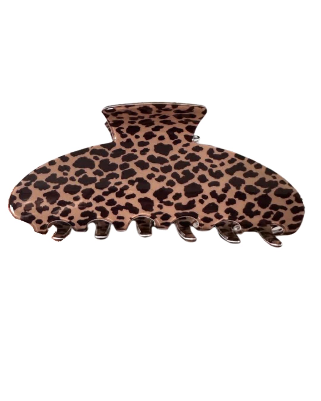 Almere Hair Claw Clip, Striped and Camo Pattern, Women's Hair Accessories for Thick or Thin Hair, 4 inch No-Slip (Pink Stripe)