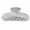 Large Claw Clip | 4.33-Inch Marbled PVC | Ivory Cream, 1 Pack