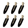 6 Pieces No Bend Hair Clips, No Crease Hair Clip for Hairstyling, Makeup Clips for Women and Girls (Black)