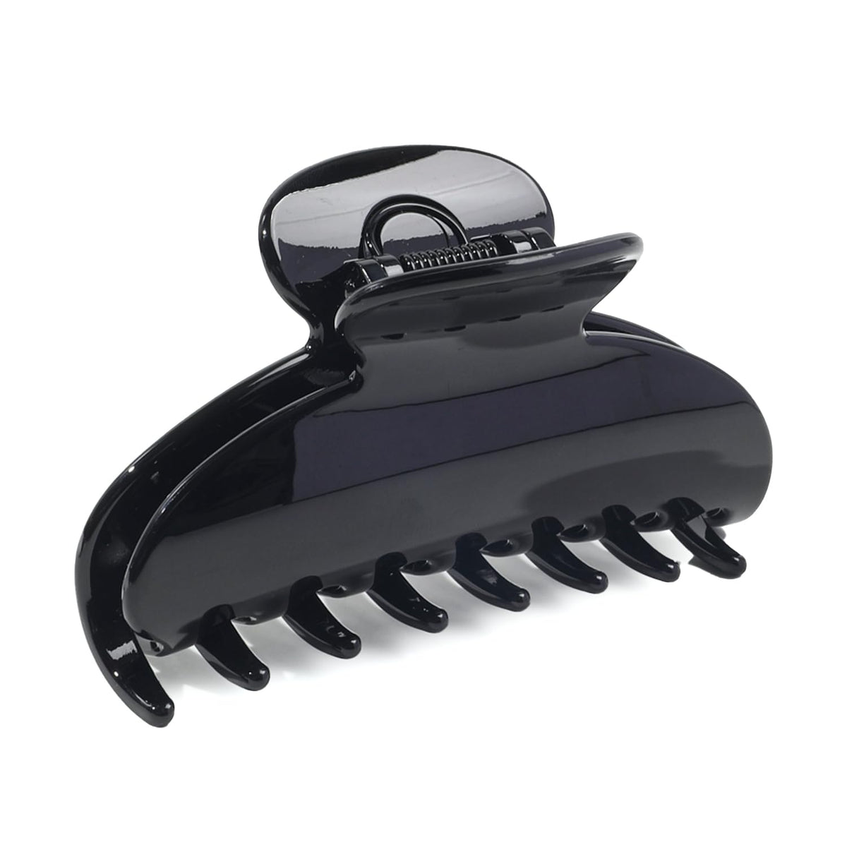 2 Acetate Hair Claw Clip for Women, 3.8-Inch Black and White Polka Dot Big Hair Clips Strong Hold No Slip Claw Clips for Thick or Thin Hair
