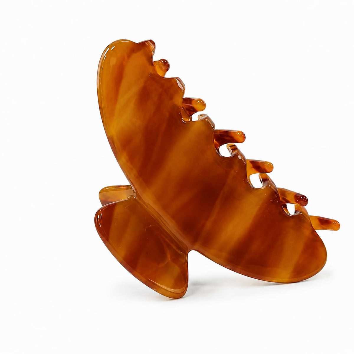 Acetate Hair Claw Clips for Women, Tortoise Shell or Polka Dot Large Hair Clips Strong Hold Hair Claws Gift Box Pack (Blue/Red-2pcs-1 gift box)