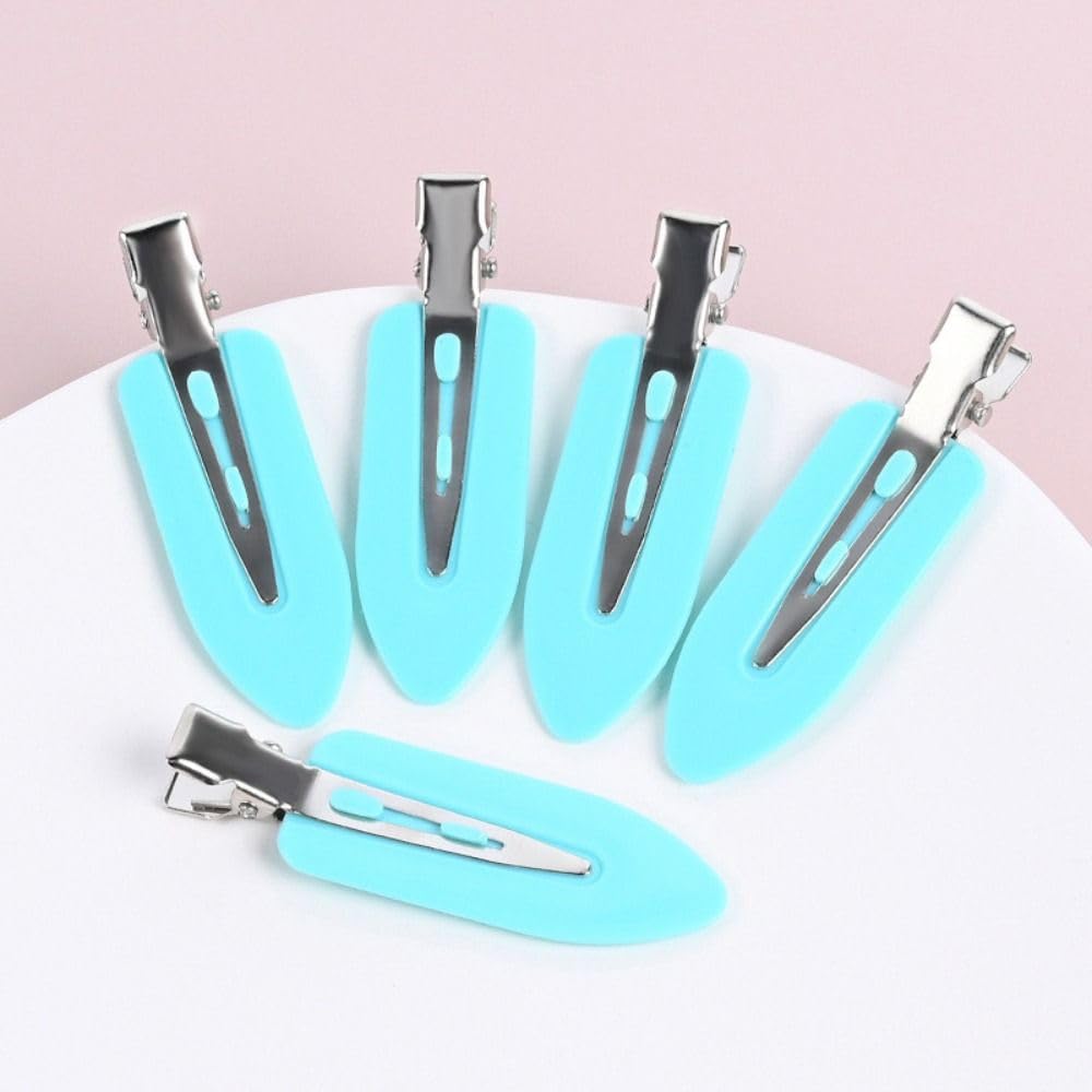 Women Fix Fringe Hair Accessories Hair Styling Seamless Hair Clip No Crease Hairpin No Bend Barrettes(Blue-1pc)