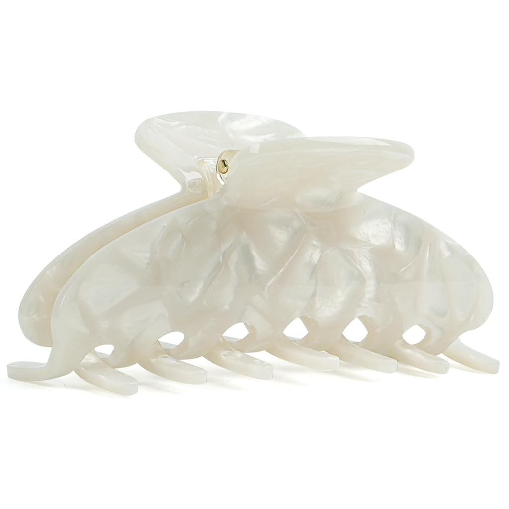 MAORULU Large Cute Claw Clip for Women, 4'', Pearl White