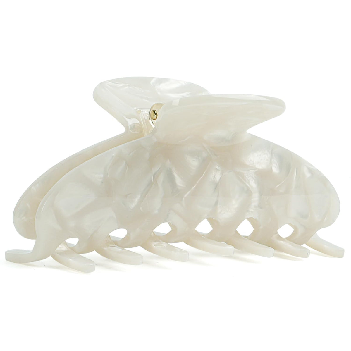 MAORULU Large Cute Claw Clip for Women, 4'', Pearl White