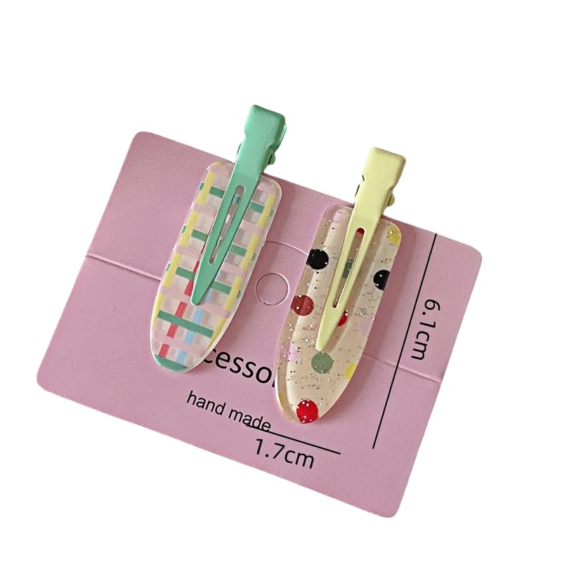 2 Pcs Cute fruit hair clip for Women Girls thick,thin hair.No Bend No Crease Hair Clips for styling sectioning hair barretters fine (Sea salt avocado)