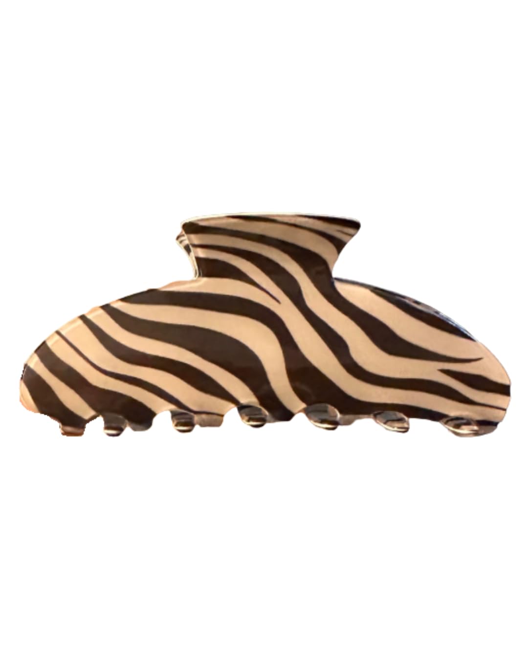 Almere Hair Claw Clip, Striped and Camo Pattern, Women's Hair Accessories for Thick or Thin Hair, 4 inch No-Slip (Pink Stripe)