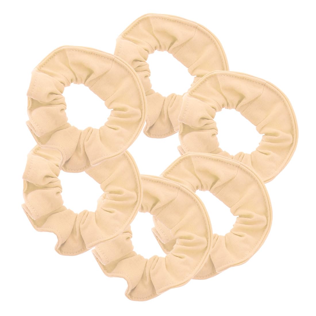 Motique Accessories Large Scrunchies for Women, Pack of 6, Black