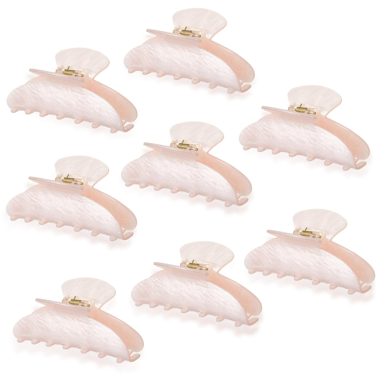 8 Pcs Large Acrylic Hair Claw Clips,Ink Painting,Dusk Color