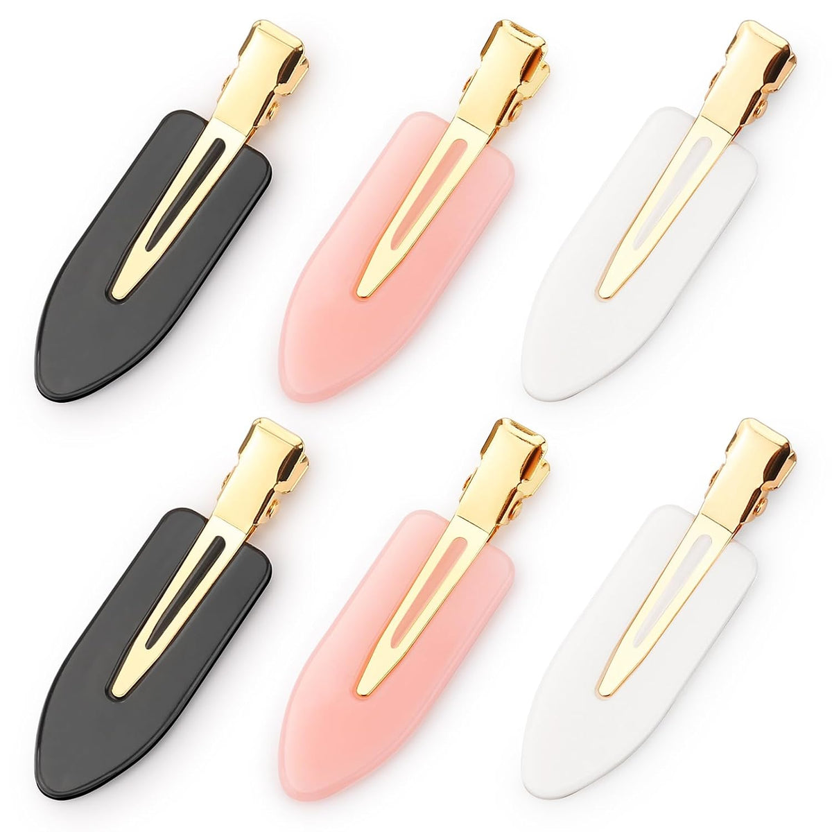 D 6 Pcs Creaseless Hair Clips for Makeup