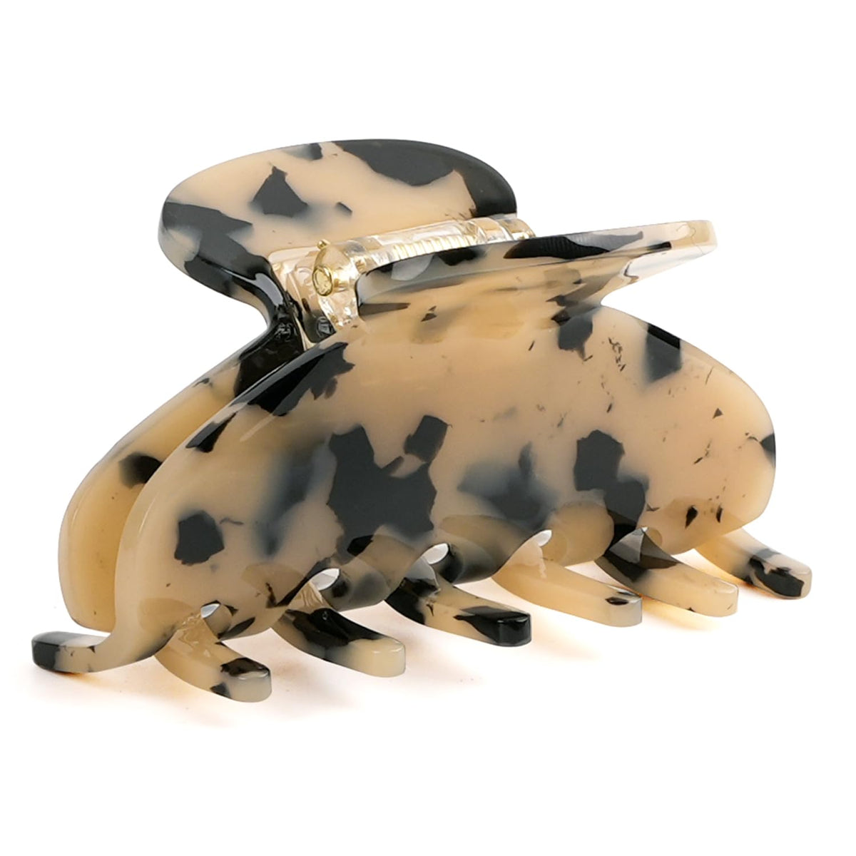 MAORULU Medium Cute Acetate Hair Claw Clip for Women Girls, 3 Inch Tortoise Shell Claw Clips for Thin & Medium Thick Hair, Durable French Banana Clip with Gift Box, Celluloid Accessories