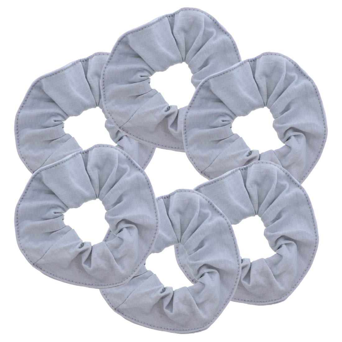 Motique Accessories Large Scrunchies for Women, Pack of 6, Black