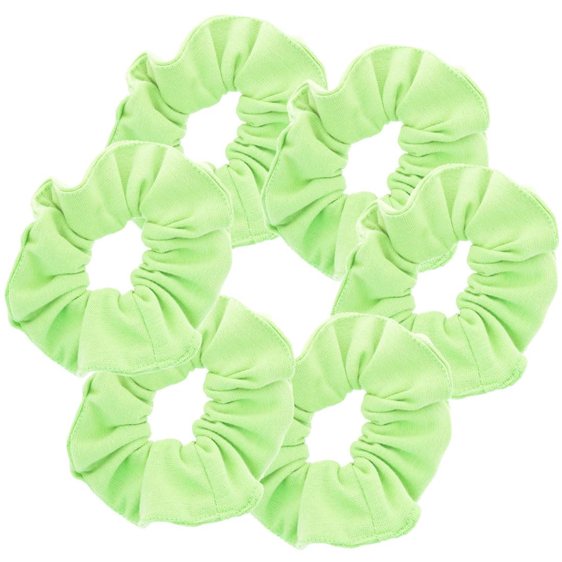 Motique Accessories Large Scrunchies for Women, Pack of 6, Black