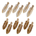 12 Pcs No Bend Creaseless Hair Clips, Hair Styling Clips Makeup Hair Clips for Women, Flat Clips Yellow White & Brown