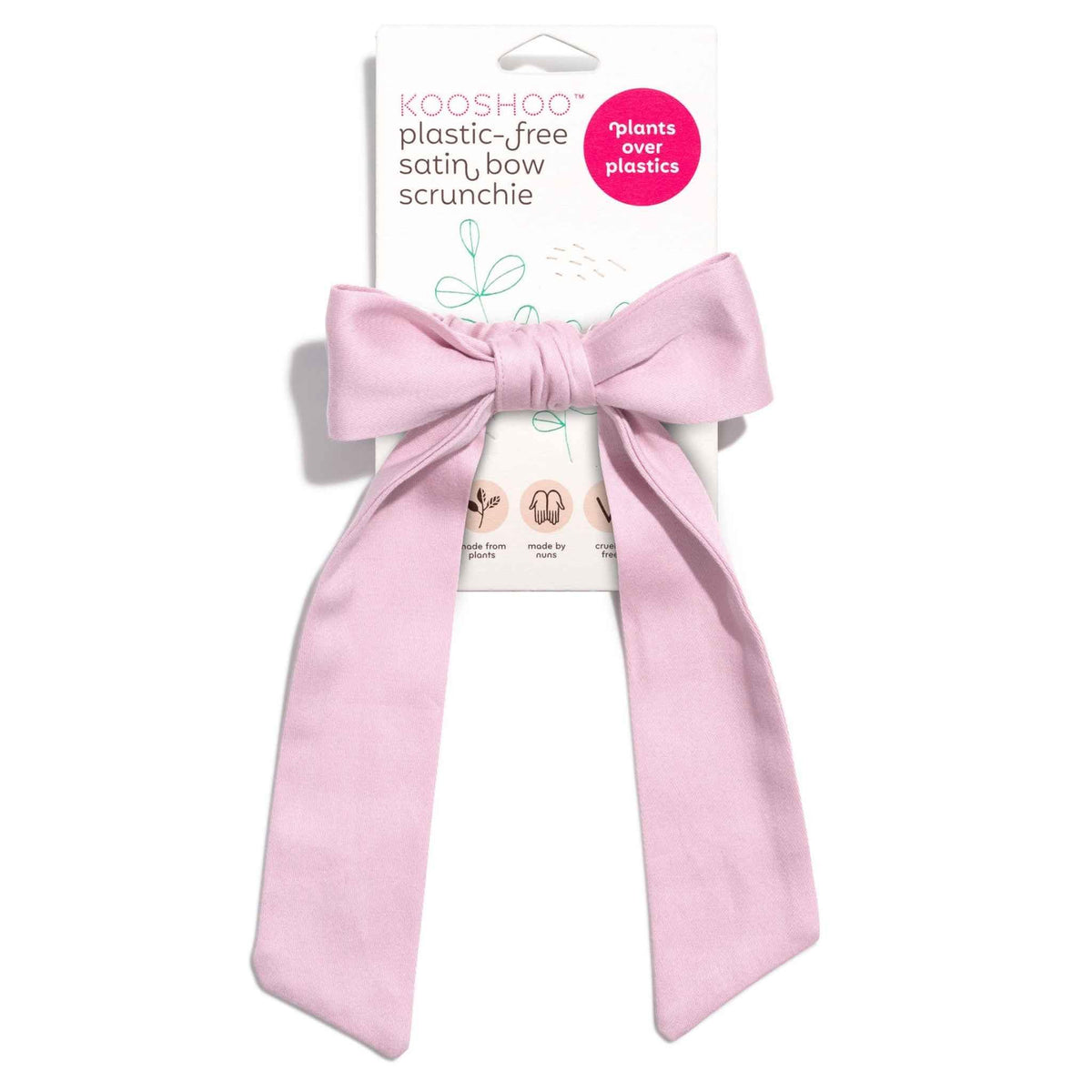 KOOSHOO Scrunchies - Organic Cotton Scrunchie Set Made from Plants - Washable, Durable, No-Damage Accessories for All Hair Types - Fair Trade, Ethically Made, Vegan - 2ct - Macchiato Brown