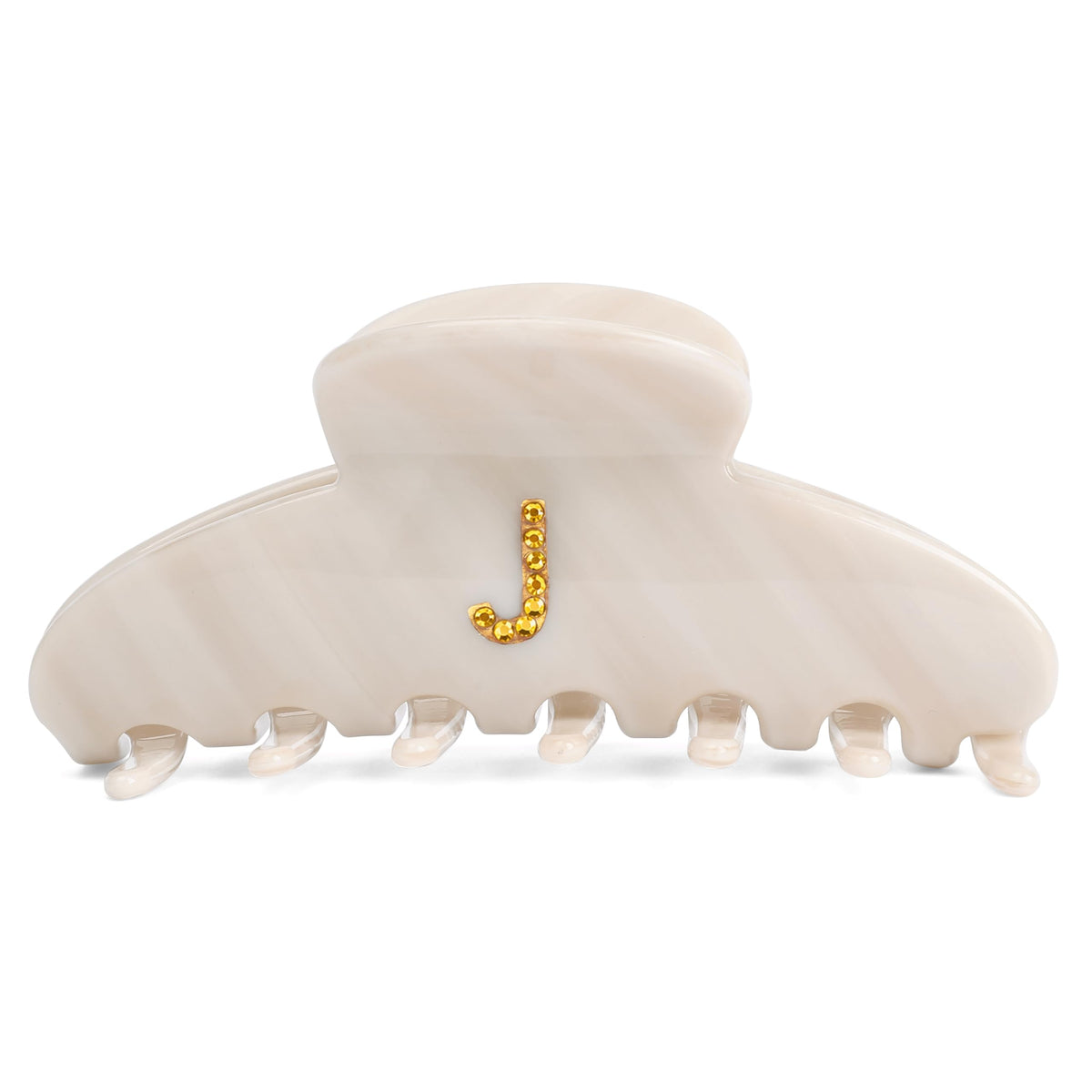 Initial A Acetate Claw Clip for Women, 4.3 Inch Strong Hold for Fine Hair