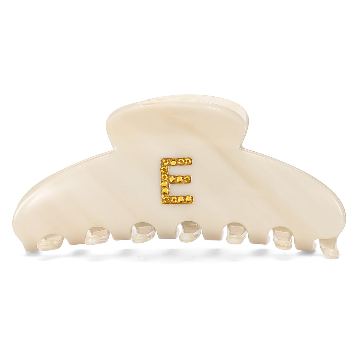 Initial A Acetate Claw Clip for Women, 4.3 Inch Strong Hold for Fine Hair