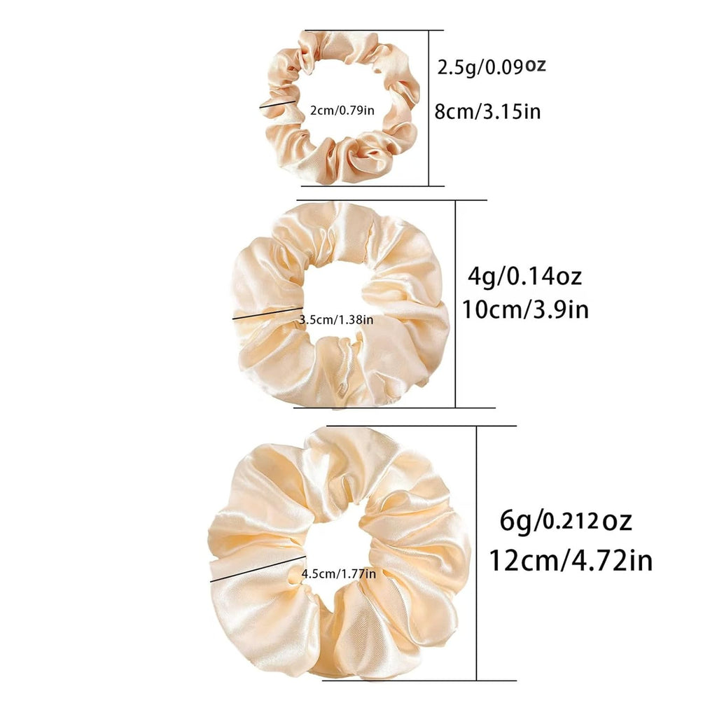 24 Pcs Hair Ties Scrunchies for Women Big Satin Scrunchie for Girls Seamless Elastic Hair Bands Soft Small Hair Tie for Thick Thin Hair Ponytail Holders Accessories