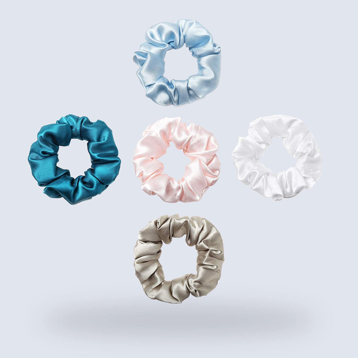 ZIMASILK 100% Pure Mulberry Silk Hair Scrunchies for Women
