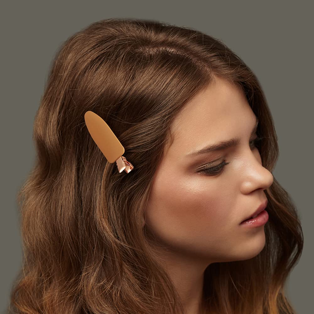 No Crease Flat Duckbill Hair Clips, Morandi, for Makeup