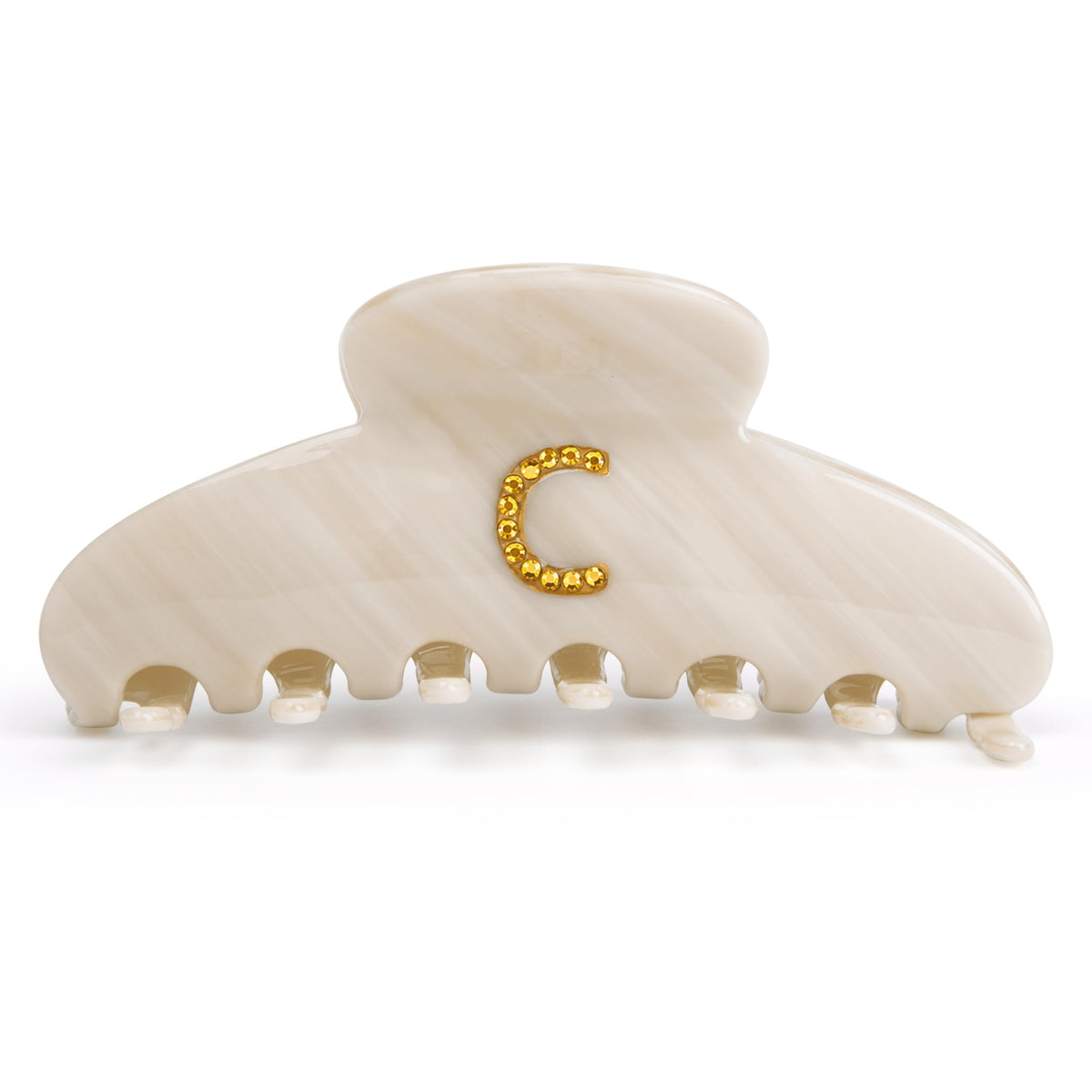 Initial A Acetate Claw Clip for Women, 4.3 Inch Strong Hold for Fine Hair