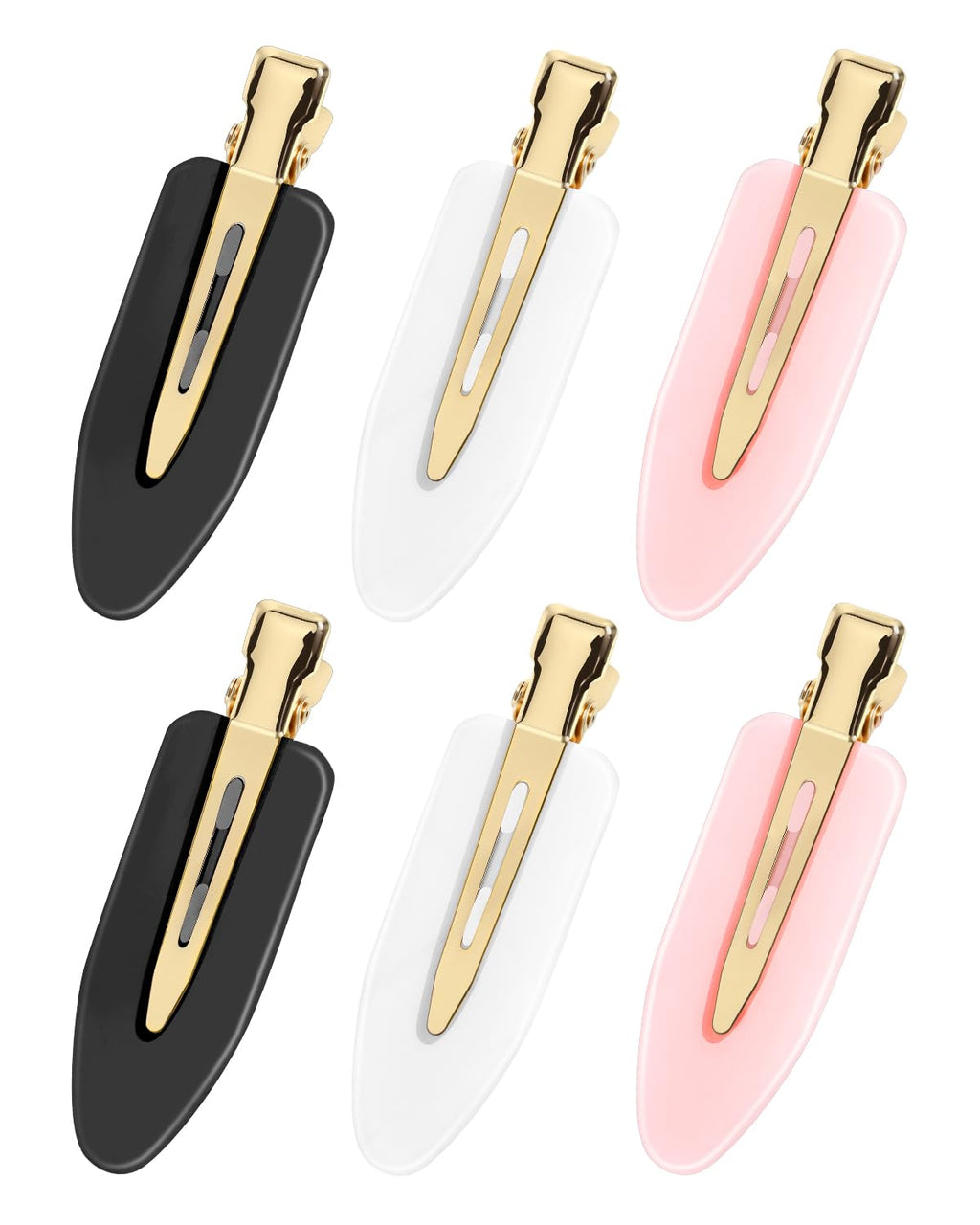 Amizo 6 Pcs Creaseless Flat Hair Clips for Makeup and Daily Beauty Routine