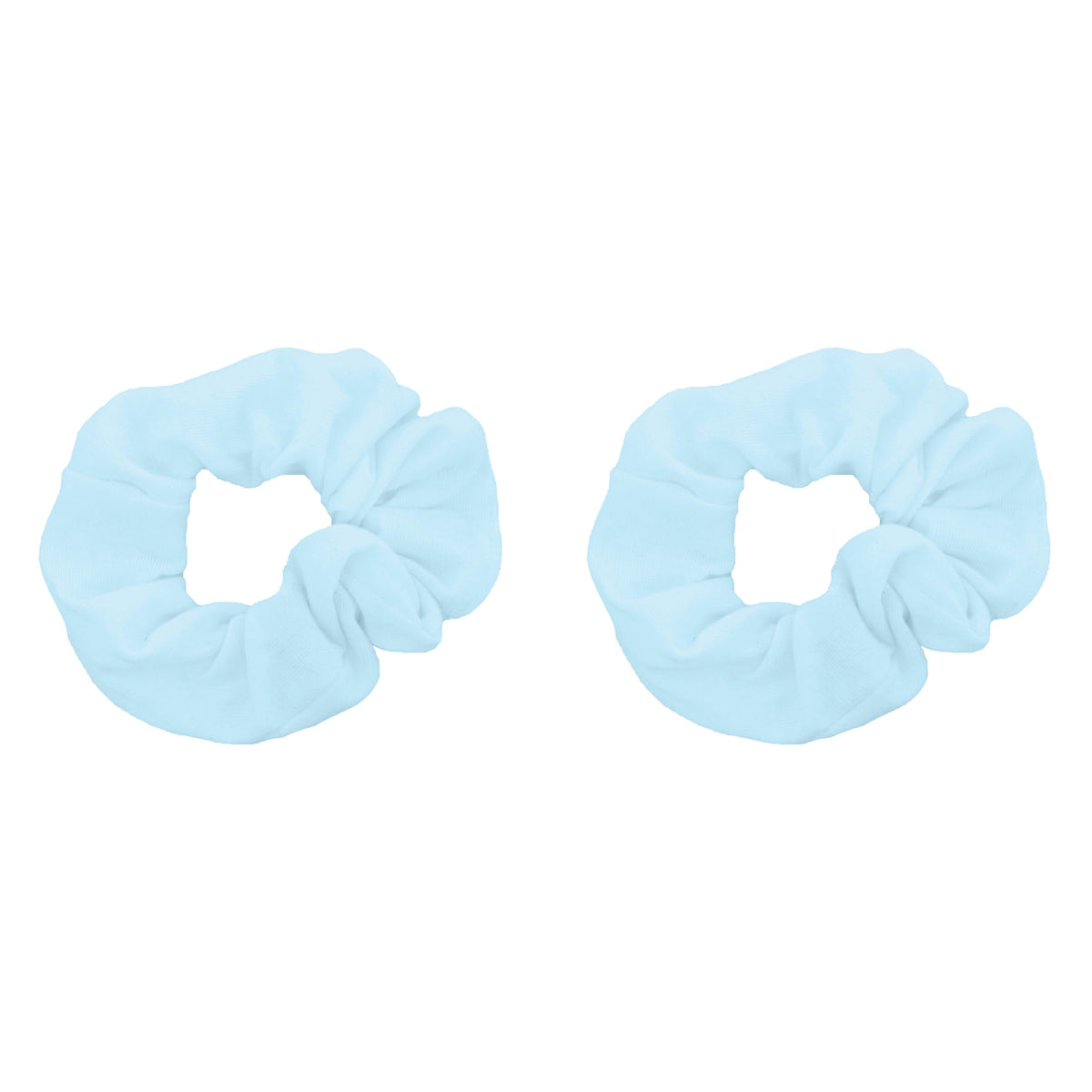 Motique Accessories Solid Scrunchies for Women, Set of 2, Navy Blue
