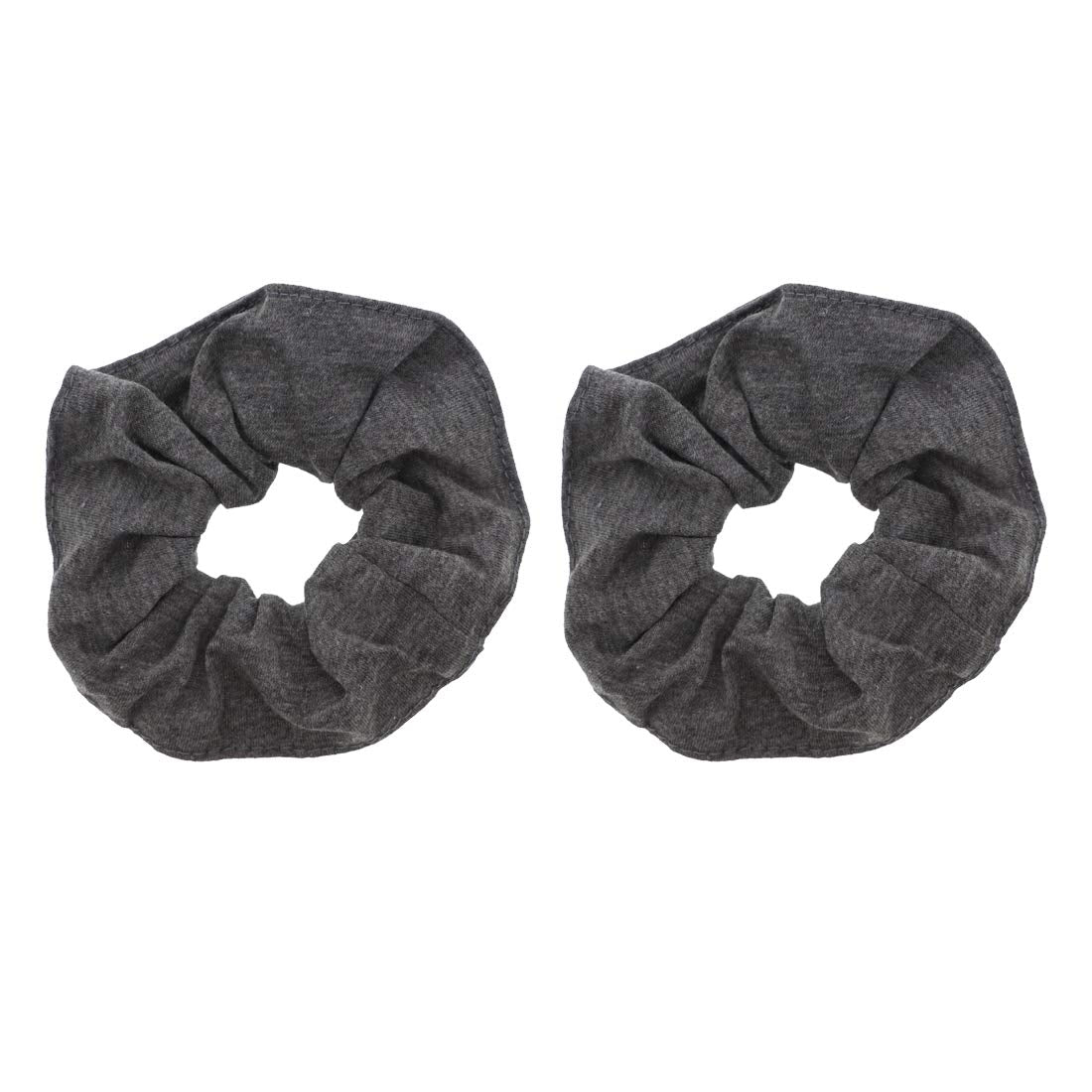 Motique Accessories Large Scrunchies for Thick Hair, 2 Pack, Black