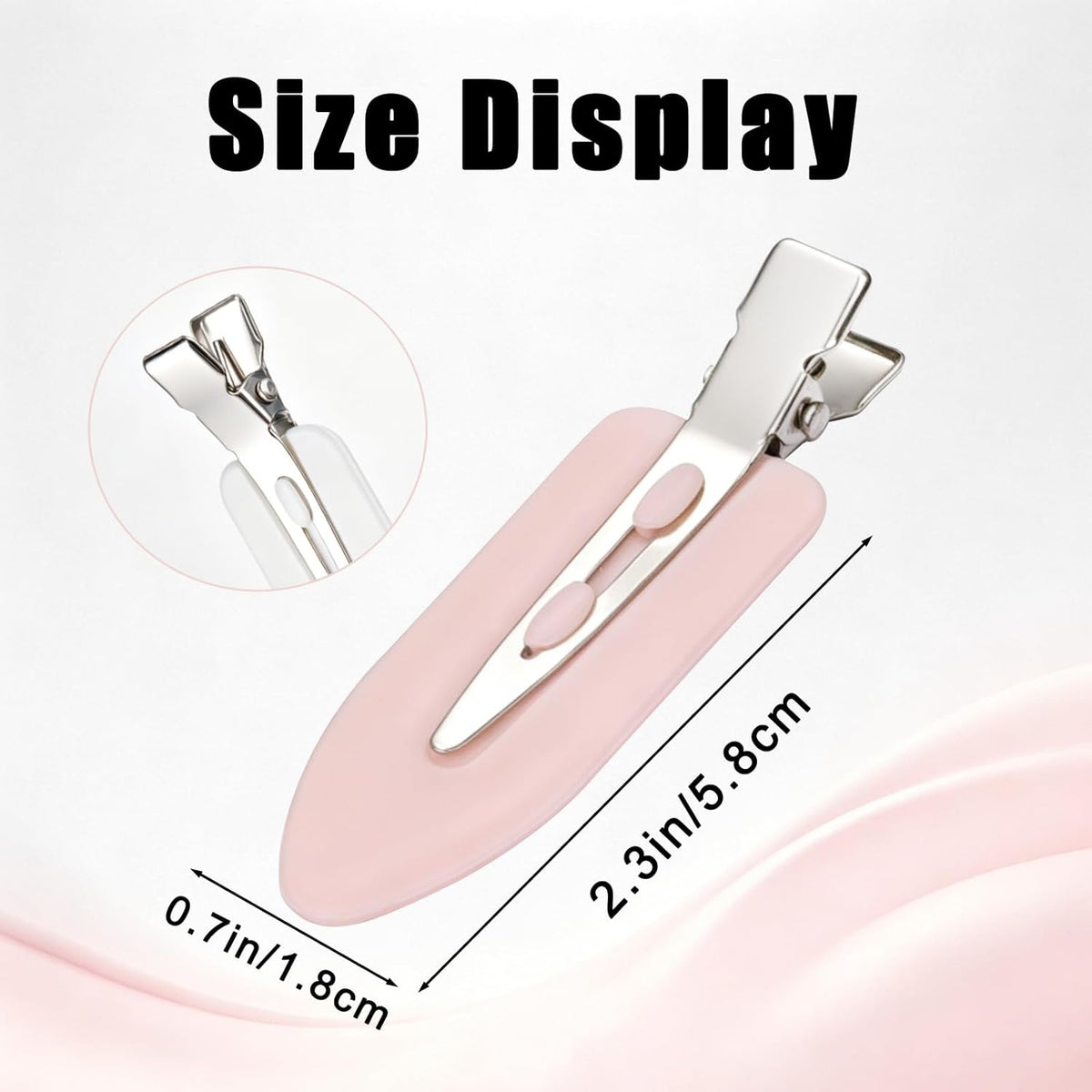 Wobe 24 Pcs Creaseless Hair Clips for Women Makeup, Black/Pink/White