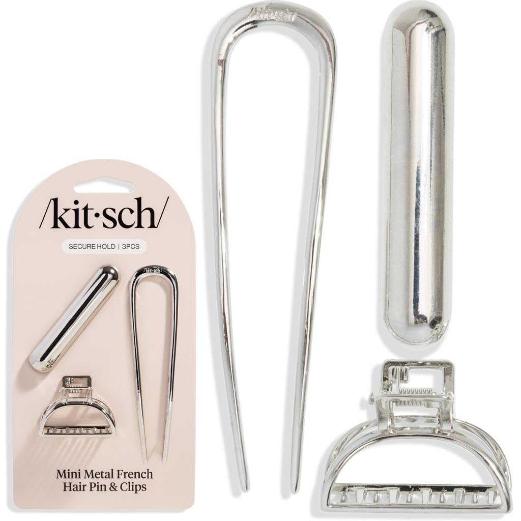 Kitsch French Hair Pins for Women | Secure Hold All Day - Gold, 1pc