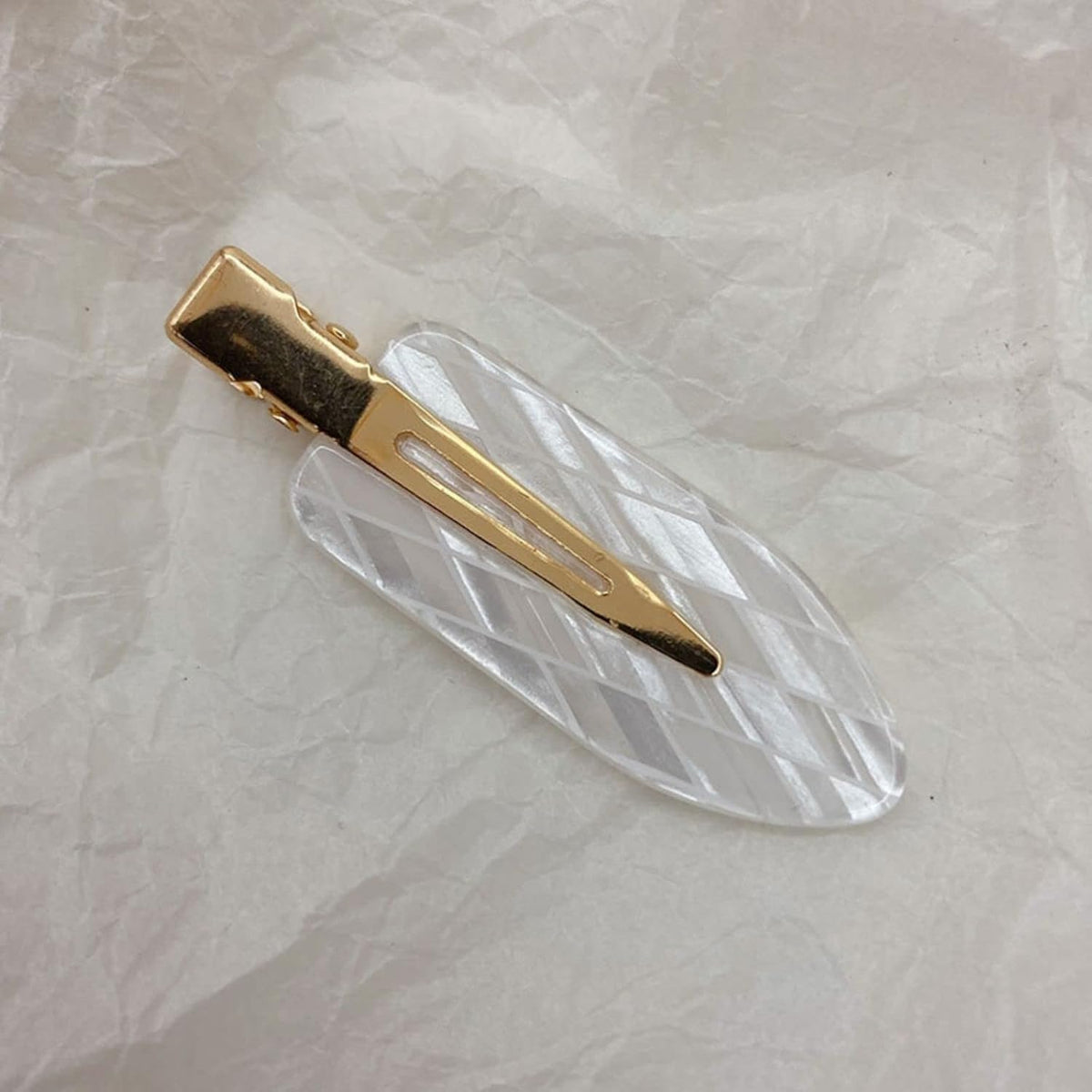 Large No Crease Hair Clips No bend Hair Clips for Women Acrylic Resin Flat Clip Flat Bangs Waves Duck Bill Clips No Hair Barrettes for Women Girls