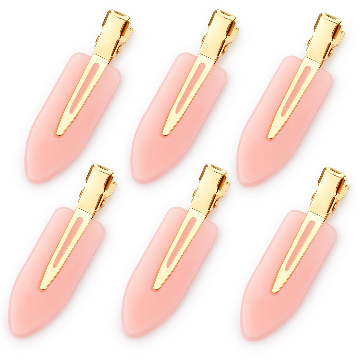 D 6 Pcs Creaseless Hair Clips for Makeup