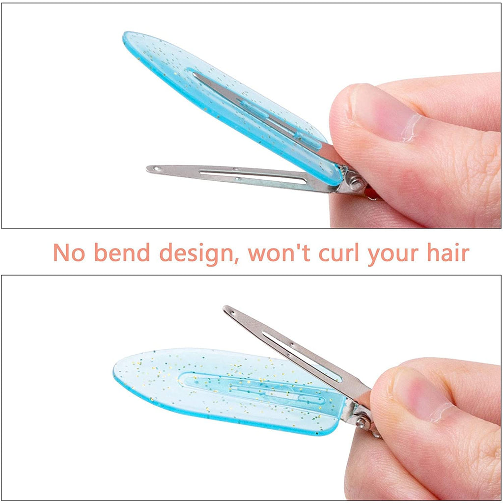 Gingbiss 20 Pcs No Bend Hair Clips, No Crease Flat Barrettes in Storage Box