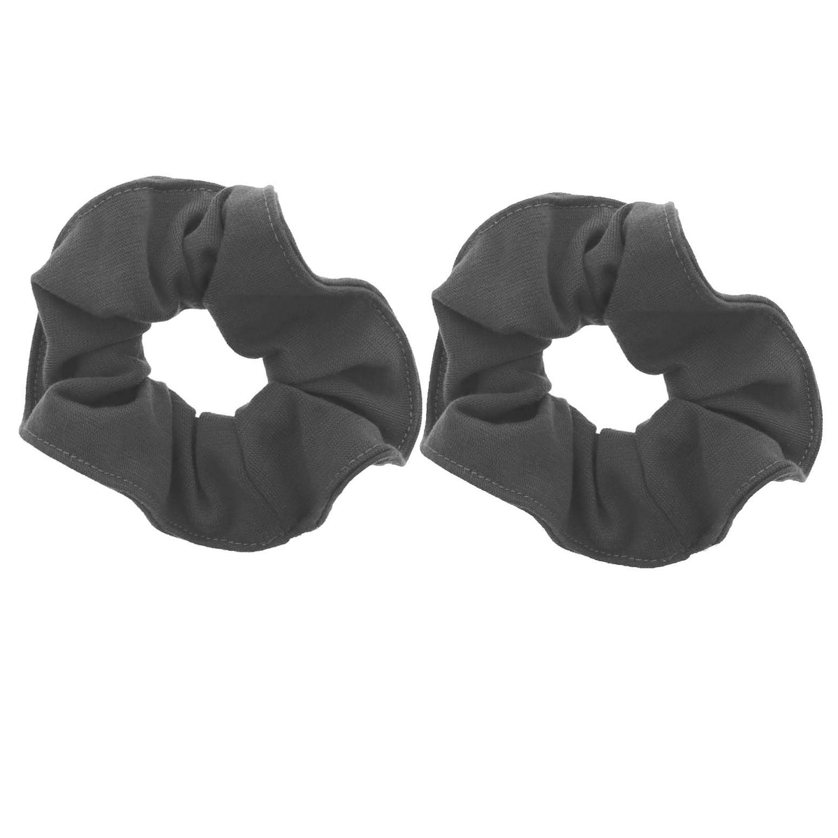 Motique Accessories Large Scrunchies for Thick Hair, 2 Pack, Black