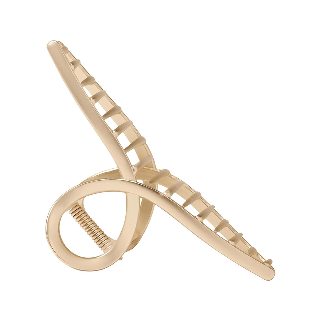 The Hair Edit French Twist Claw Clip, Metal Hair Clip for Women, Soft Gold