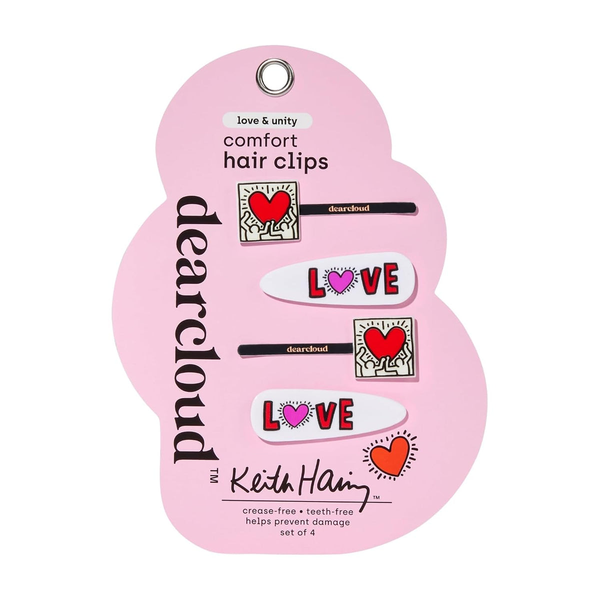 dearcloud Crease-Free Hair Clips Set of 4 (Dream Cloud)
