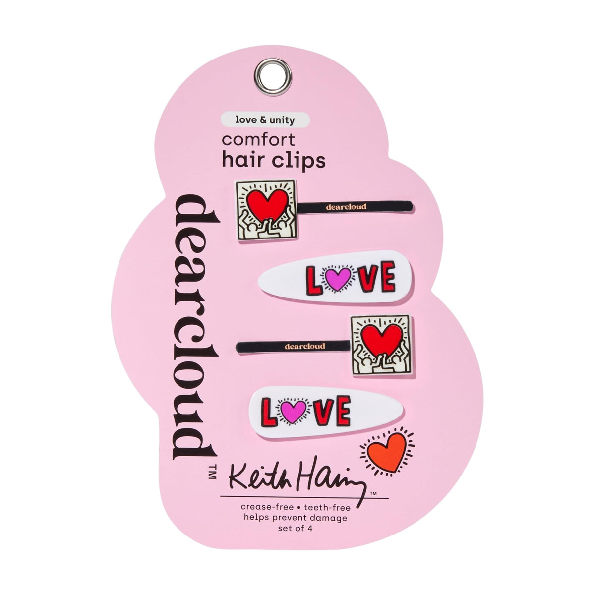 dearcloud Crease-Free Hair Clips Set of 4 (Dream Cloud)